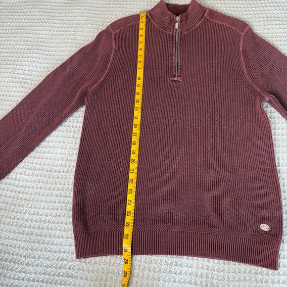 NWT Tommy Bahama New East River Half Zip Sweater Mens Medium Purple Shirt - Picture 7 of 7